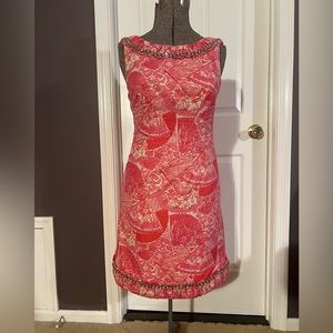 Lilly Pulitzer Dress sz 6 Pink White Mini Sleeveless Sophia Getting Hot in Here